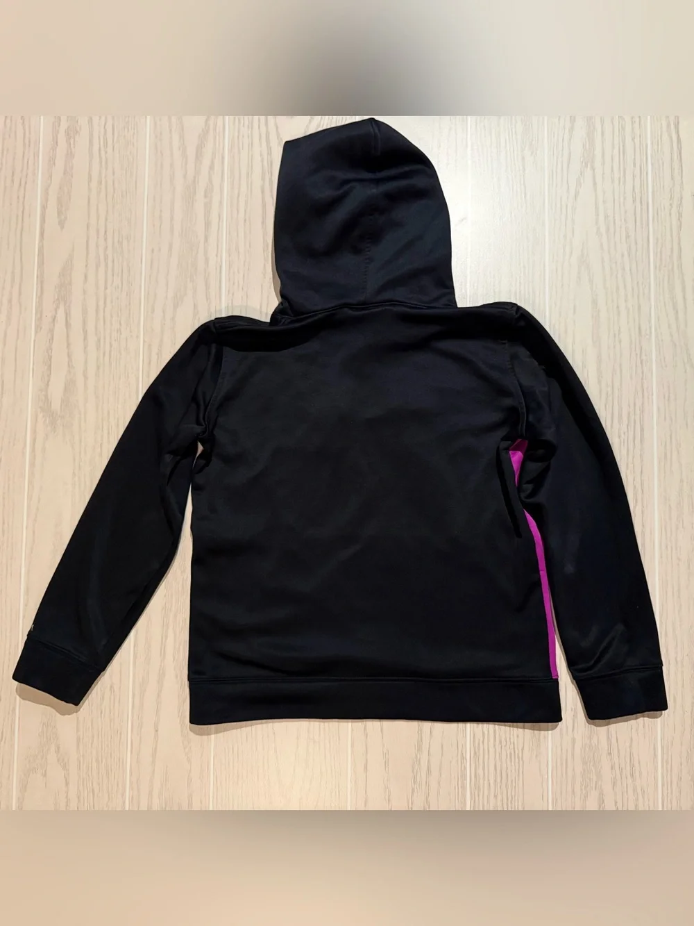 Under Armour Storm Girls Hoodie Youth M Black‎ Purple Pullover Sweatshirt